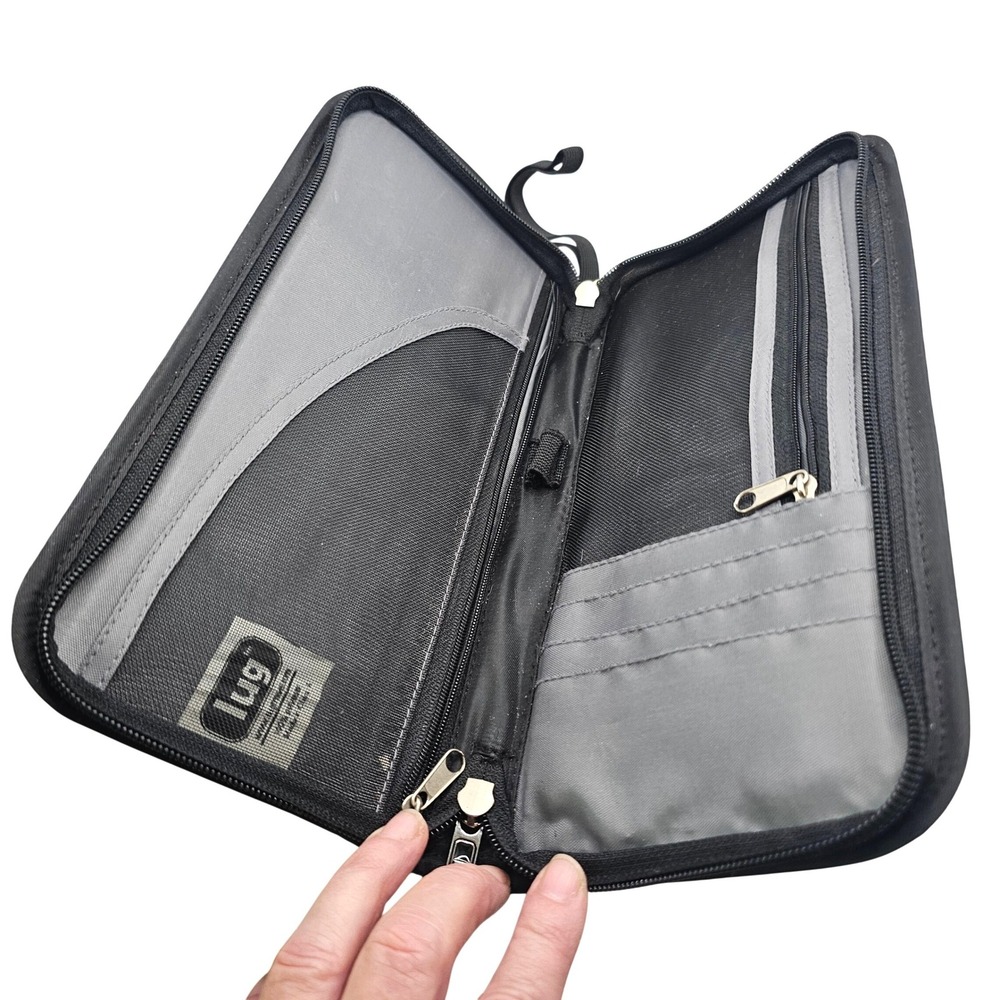 LUG Tango Travel Wallet Quilted Midnight Black Zip Around Passport Holder - Picture 5 of 10